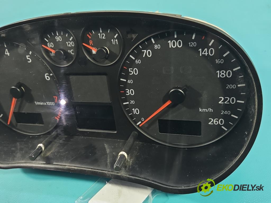 Audi A3 8L 1996-2003 1.6 sr 102 HP manual 75 kW 1595 cm3 3- prístrojovka/ budíky 8L0920900F (Prístrojová doska)