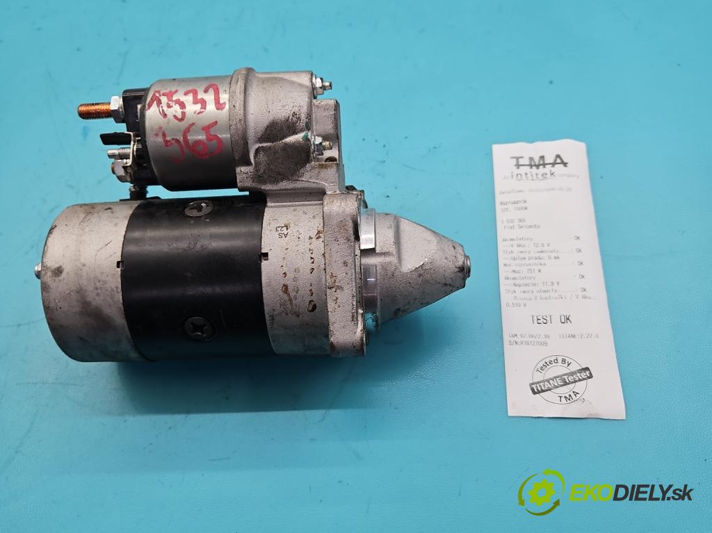Fiat Seicento 0.9 39 HP manual 29 kW 899 cm3 3- štartér  (Štartér)
