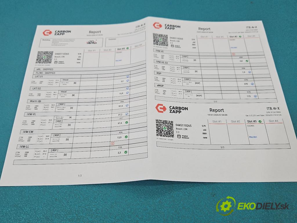 Opel Movano II 2003-2010 2.5 cdti 99 HP manual 73 kW 2463 cm3 5- vstrek 0445110265 (Vstrekovač paliva)