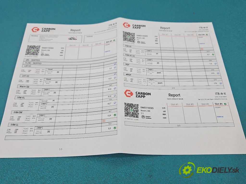 Opel Movano II 2003-2010 2.5 cdti 99 HP manual 73 kW 2463 cm3 5- vstrek 0445110265 (Vstrekovač paliva)