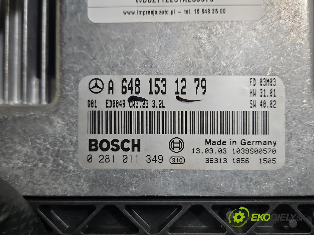 Mercedes E W211 2002-2009 3.2 cdi 204 hp automatic 150 kW 3222 cm3 5- řídící jednotka motoru A6481531279