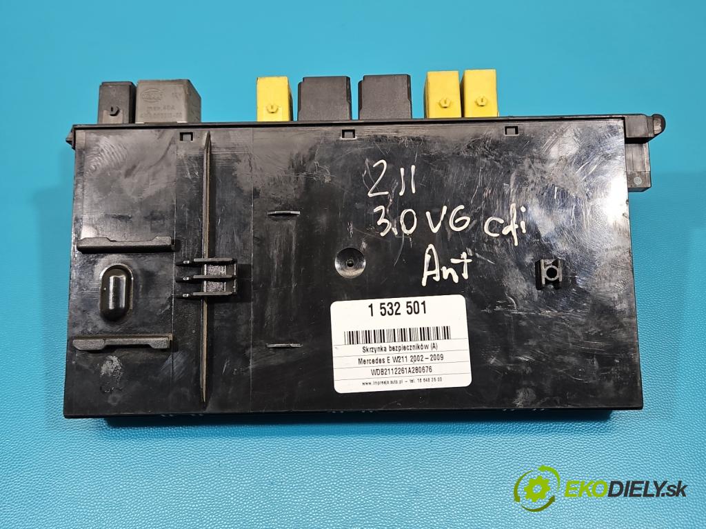 Mercedes E W211 2002-2009 3.2 cdi 204 HP automatic 150 kW 3222 cm3 5- skrinka poistka 2115454601 (Poistková skrinka)
