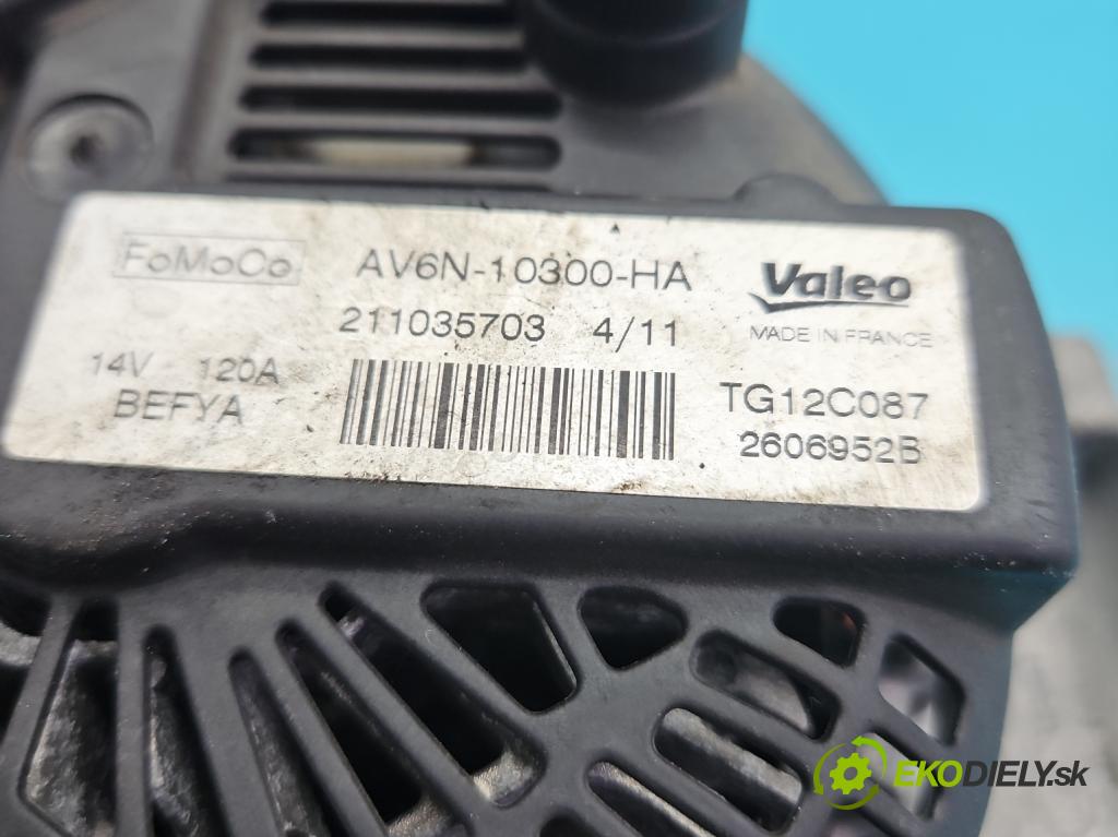 Ford Focus Mk3 2010-2018 1.6 16v 105 HP manual 77 kW 1596 cm3 5- Alternator AV6N-10300-HA (Alternátor)