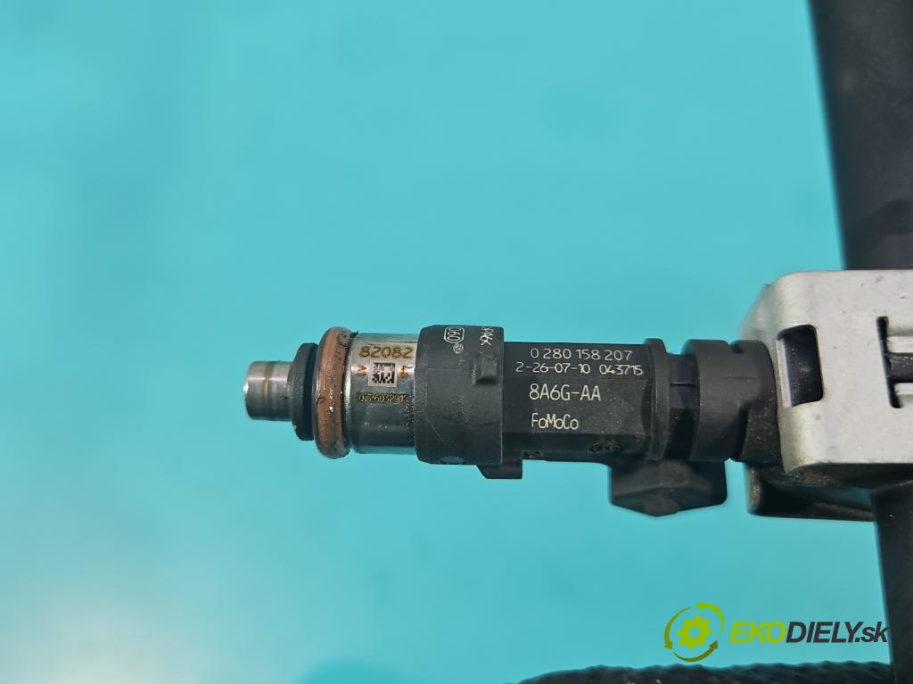 Ford Focus Mk3 2010-2018 1.6 16v 105 hp manual 77 kW 1596 cm3 5- vstřikovač 0280158207 (Vstřikovač paliva)