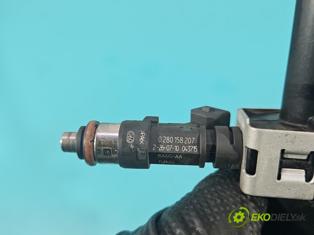 Ford Focus Mk3 2010-2018 1.6 16v 105 hp manual 77 kW 1596 cm3 5- vstřikovač 0280158207 (Vstřikovač paliva)
