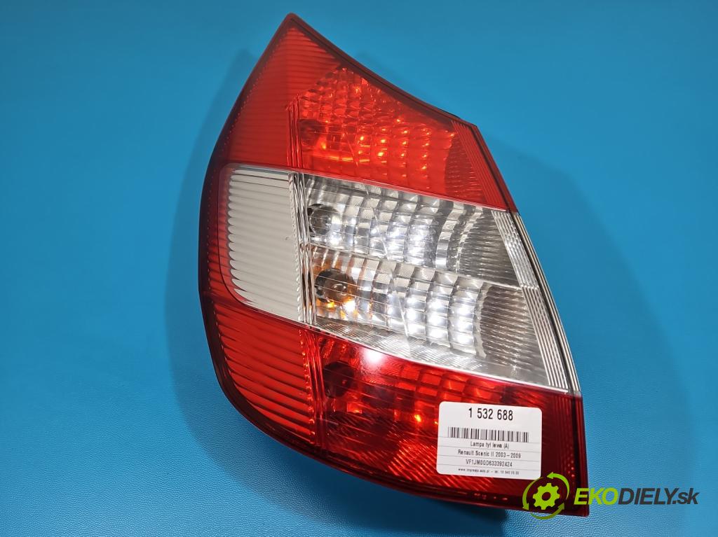 Renault Scenic II 2003-2009 1.9 dci 120 HP manual 88 kW 1870 cm3 5- svetlo / reflektor zadné ľavé 8200493374F (Kľučka dverí ostatné)