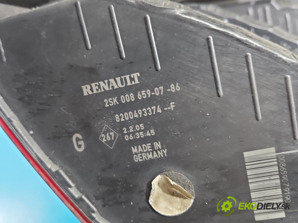 Renault Scenic II 2003-2009 1.9 dci 120 HP manual 88 kW 1870 cm3 5- svetlo / reflektor zadné ľavé 8200493374F (Kľučka dverí ostatné)