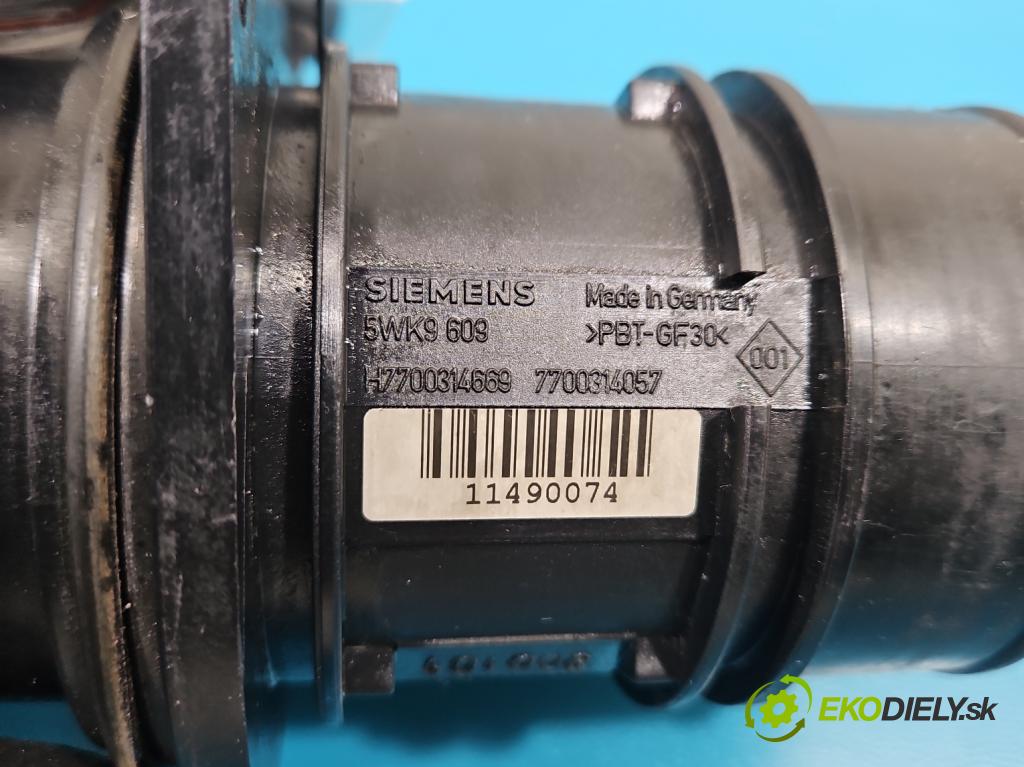 Renault Laguna II 2001-2007 1.9 dci 120 HP manual 88 kW 1870 cm3 5- průtokoměr: 5WK9609 (Váha vzduchu)