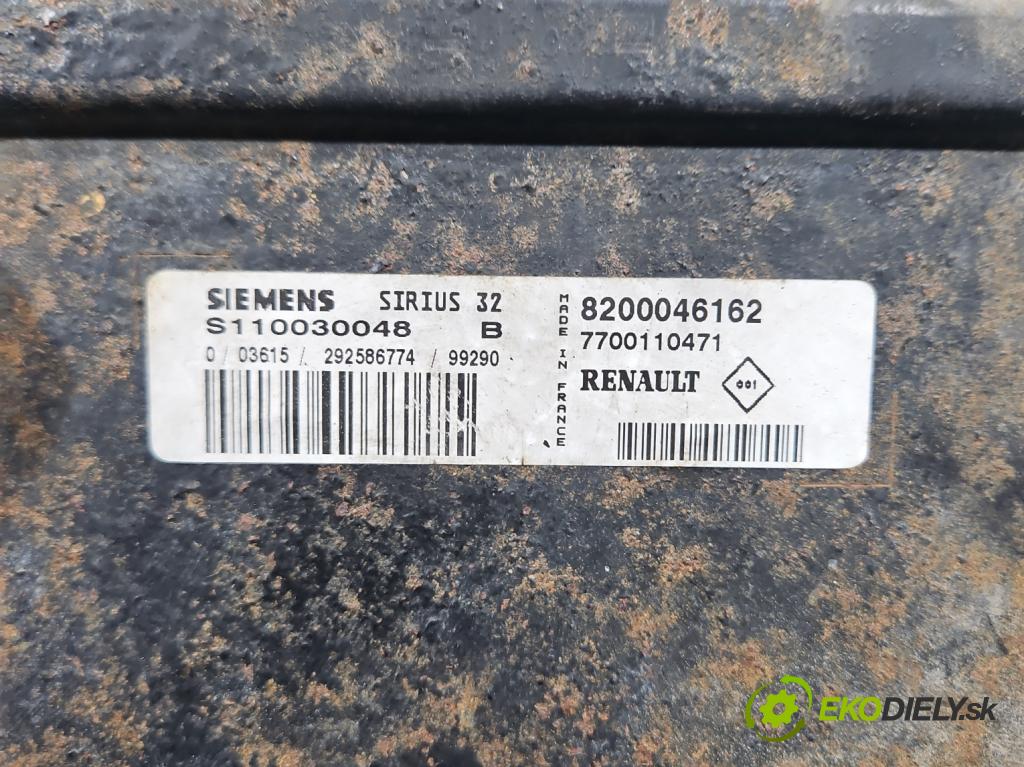 Renault Megane I 1995-2003 1.4 16V 95 HP manual 70 kW 1390 cm3 5- riadiaca jednotka motora 8200046162