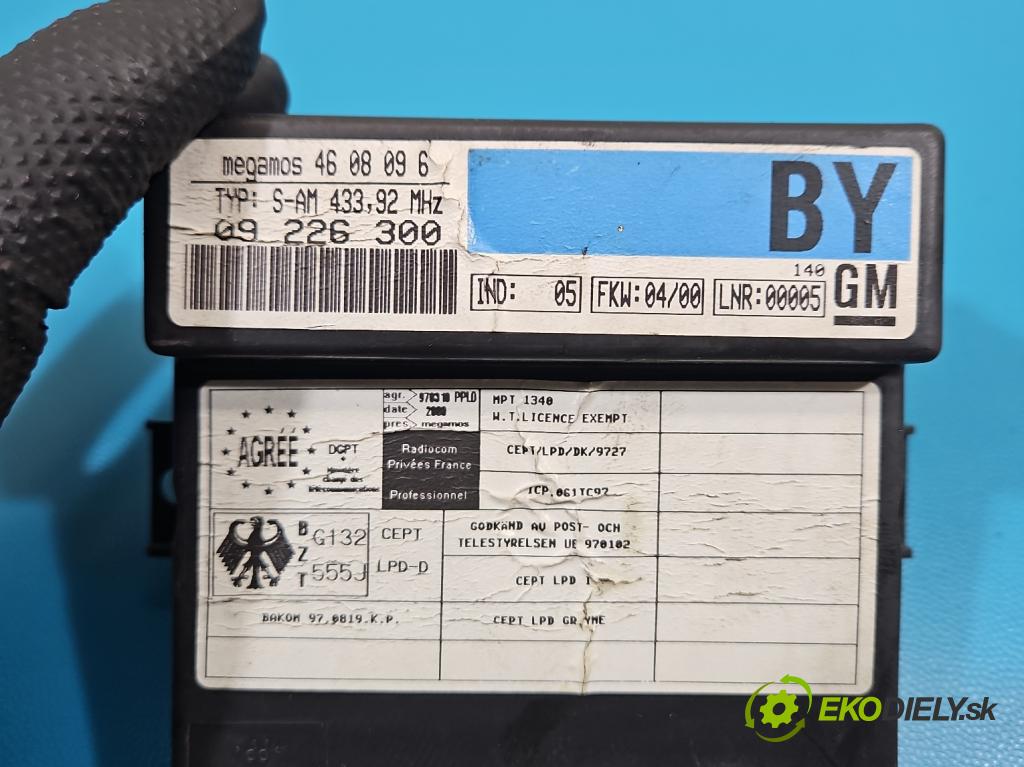 Opel Astra II 1998-2009 1.8 16V 116 HP manual 85 kW 1796 cm3 2- riadiaca jednotka motora 90560476