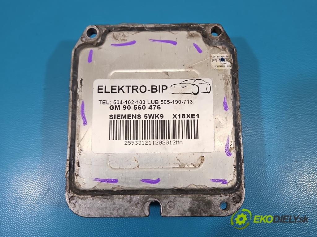 Opel Astra II 1998-2009 1.8 16V 116 HP manual 85 kW 1796 cm3 2- riadiaca jednotka motora 90560476