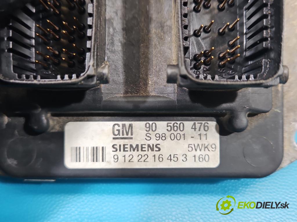 Opel Astra II 1998-2009 1.8 16V 116 HP manual 85 kW 1796 cm3 2- riadiaca jednotka motora 90560476