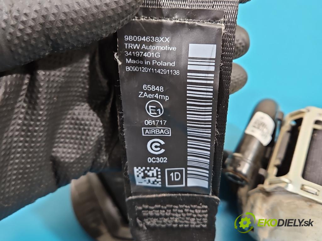 Peugeot 3008 II 2016-2023 1.6 T 300 HP automatic 221 kW 1598 cm3 5- pas bezpečnosť: predné pravý 98094638XX