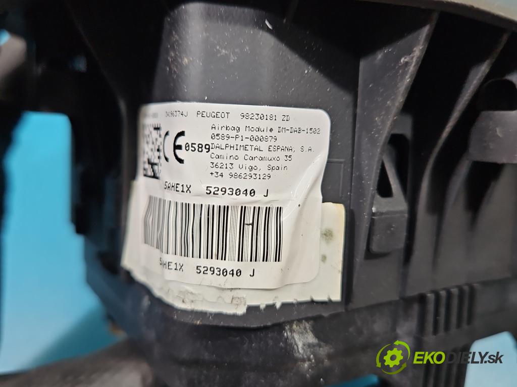 Peugeot 3008 II 2016-2023 1.6 T 300 HP automatic 221 kW 1598 cm3 5- airbag vzduch: Řidiči: 98230181ZD (Airbag)
