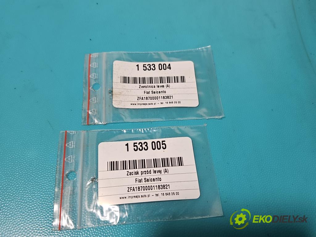 Fiat Seicento 1.1 54 HP manual 40 kW 1108 cm3 3- brzdič predné ľavý  (Kľučka dverí ostatné)