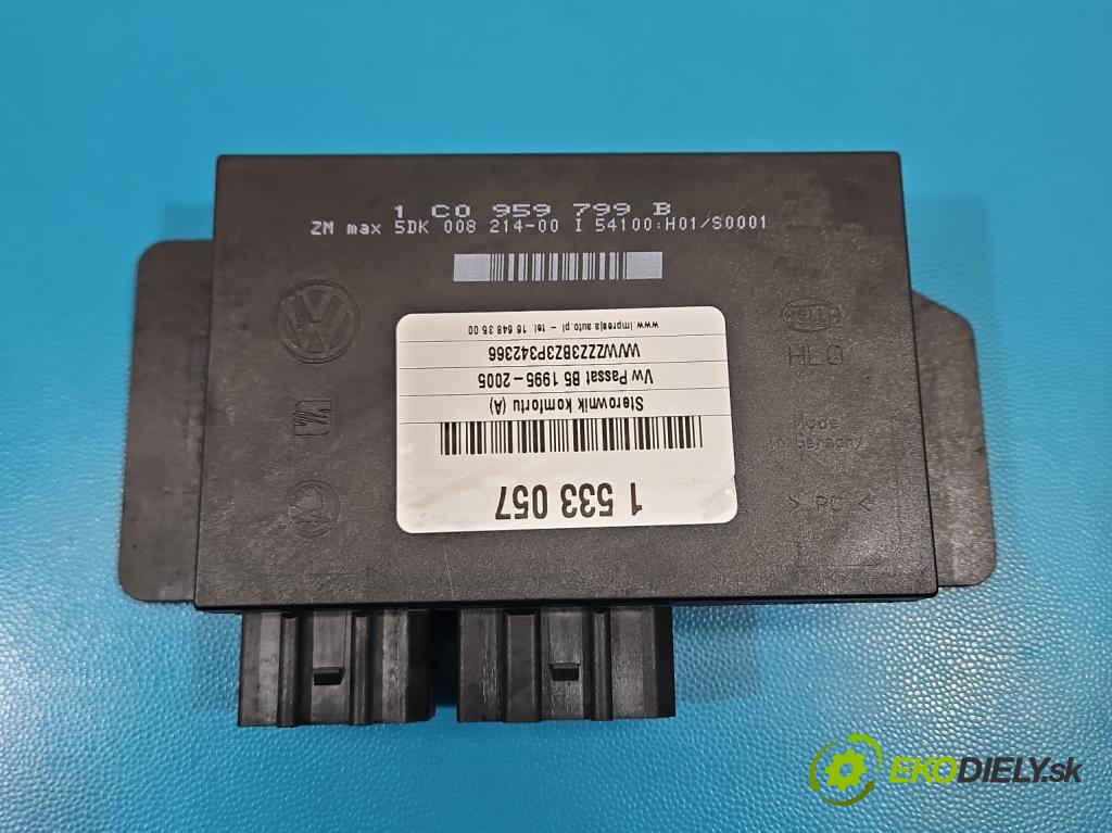 Vw Passat B5 1995-2005 1.9 tdi 131 hp manual 96 kW 1896 cm3 5- řídící jednotka komfortu 1C0959799B