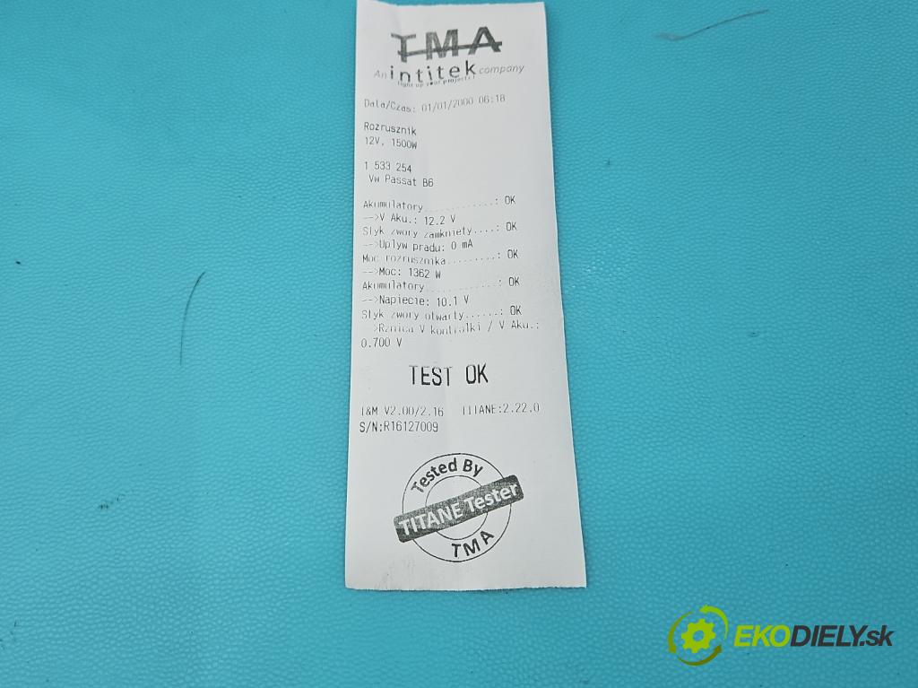 Vw Passat B6 2005-2010 2.0 tdi 140 HP manual 103 kW 1968 cm3 4- štartér  (Štartér)