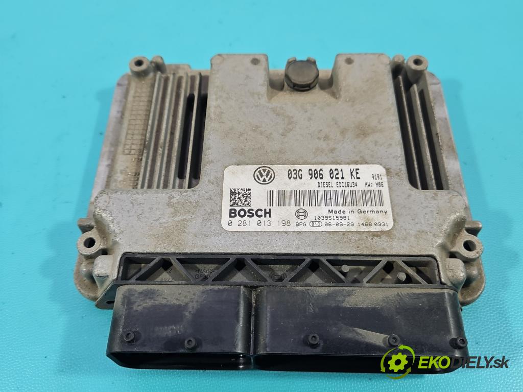 Vw Touran I 2003-2015 2.0 TDI 136 HP manual 100 kW 1968 cm3 5- riadiaca jednotka motora 03G906021KE