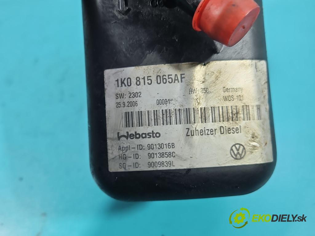 Vw Touran I 2003-2015 2.0 TDI 136 HP manual 100 kW 1968 cm3 5- Webasto 1K0815065AF (Webasto (nezávislé kúrenie))