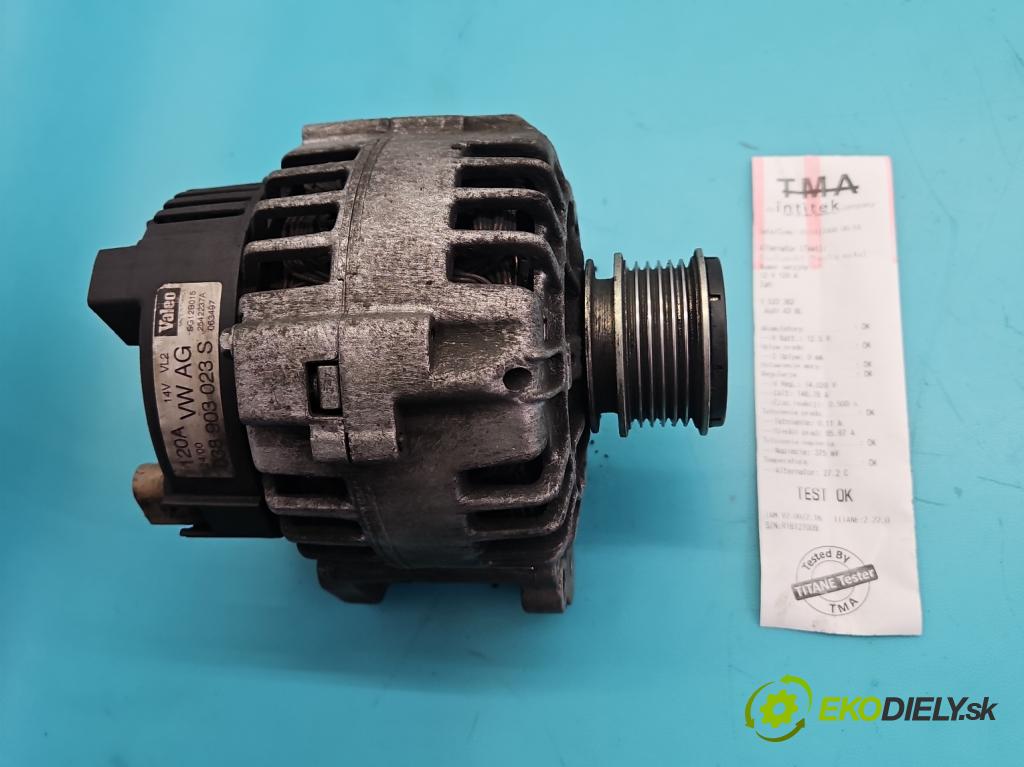 Audi A3 8L 1996-2003 1.9 TDI 110 HP manual 81 kW 1896 cm3 3- Alternator 038903023S (Alternátor)