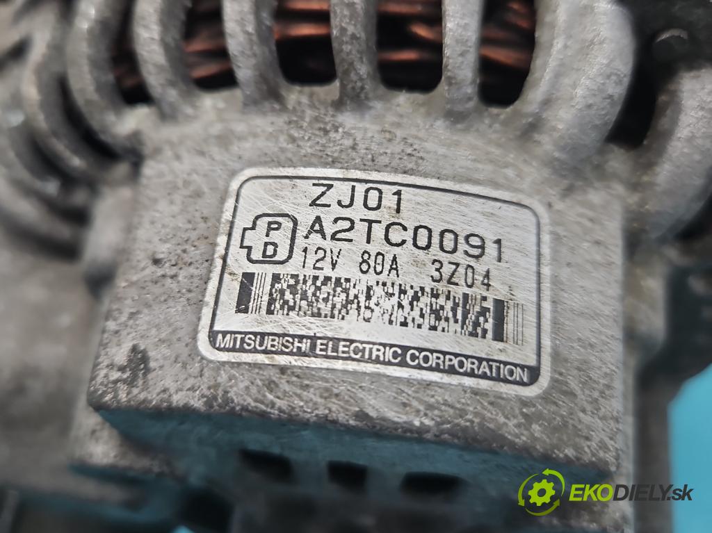 Mazda 3 I BK 2003-2009 1.3b: 84KM manual 62 kW 1349 cm3 5- Alternator A2TC0091 (Alternátor)