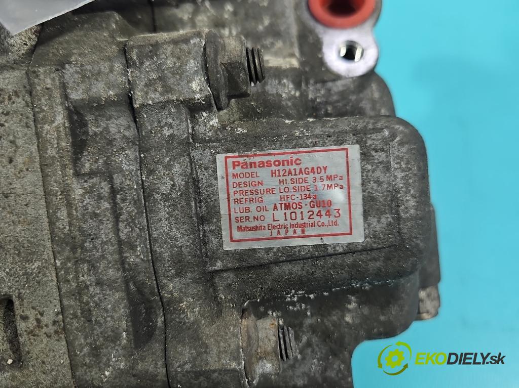 Mazda 3 I BK 2003-2009 1.3b: 84KM manual 62 kW 1349 cm3 5- Kompresor: klimatizácie H12A1AG4DY (Kompresor klimatizácie)