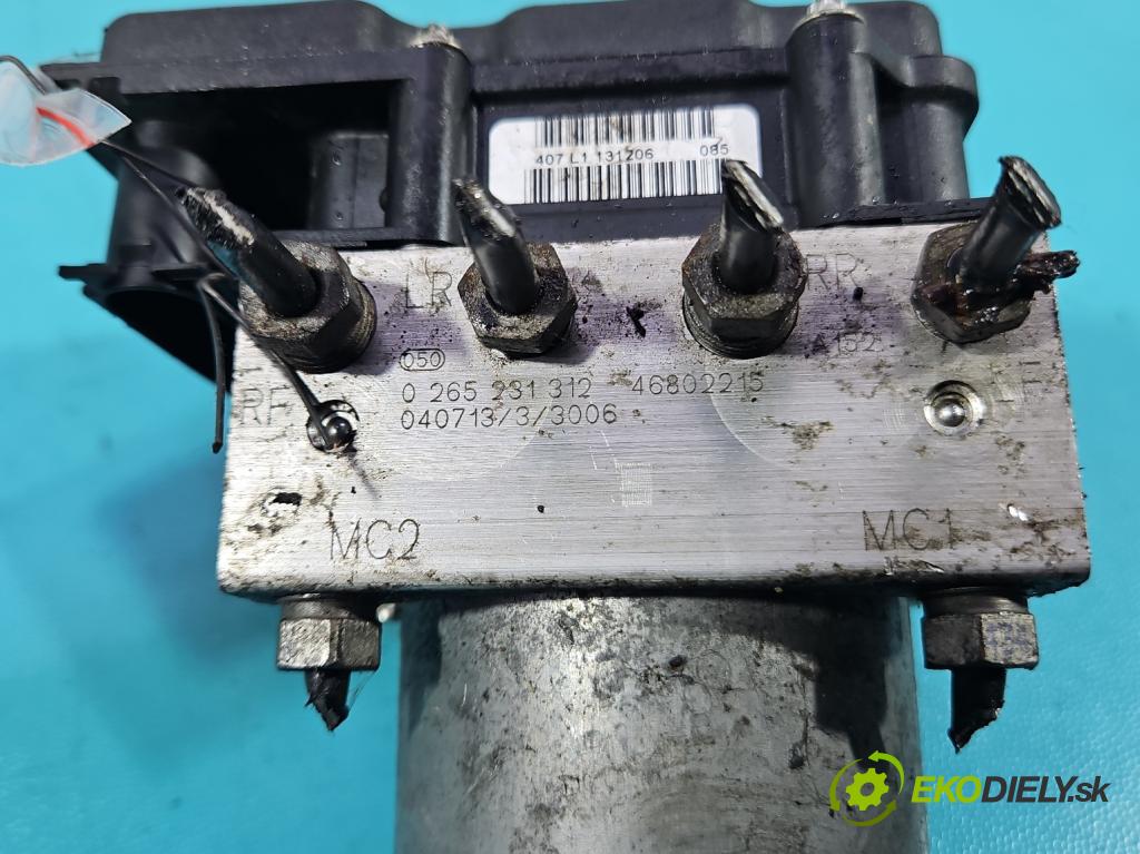 Fiat Panda II 2003-2012 1.2 60 hp manual 44 kW 1242 cm3 5- čerpadlo abs 0265800715 (Pumpa ABS)