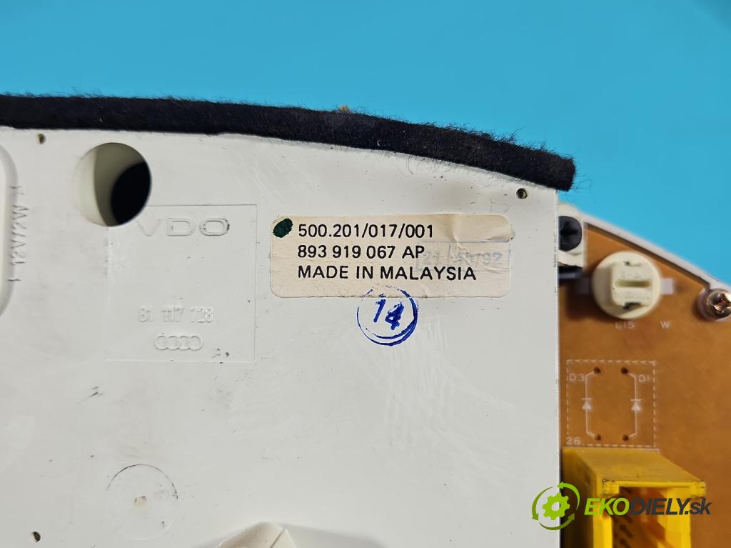 Audi 80 B4 1991-1994 2.0 90 HP manual 66 kW 1985 cm3 5- prístrojovka/ budíky 893919067AP (Prístrojová doska)