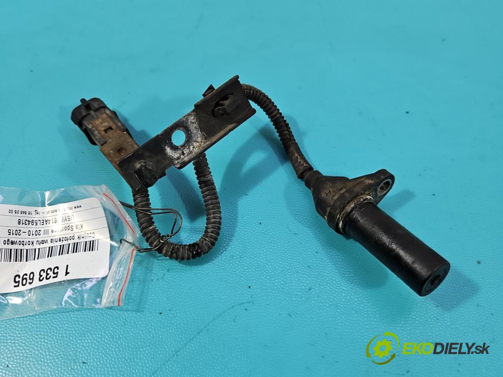 Kia Sportage III 2010-2015 1.6 GDI 135 hp manual 99 kW 1591 cm3 5- snímač pozice: hřídel klikový 390180-2B000 (Snímač polohy klikového hřídele)