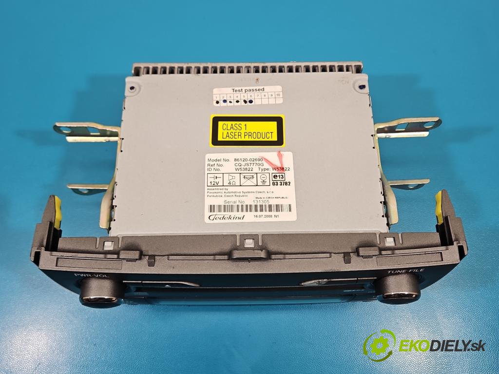 Toyota Corolla E15 2007-2014 1.6 vvti 124hp manual 91 kW 1598 cm3 4- Radio originál 86120-02690
