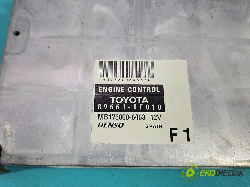 Toyota Corolla Verso II 2004-2009 2.0 D4D 116 HP manual 85 kW 1995 cm3 5- riadiaca jednotka motora 89661-0F010