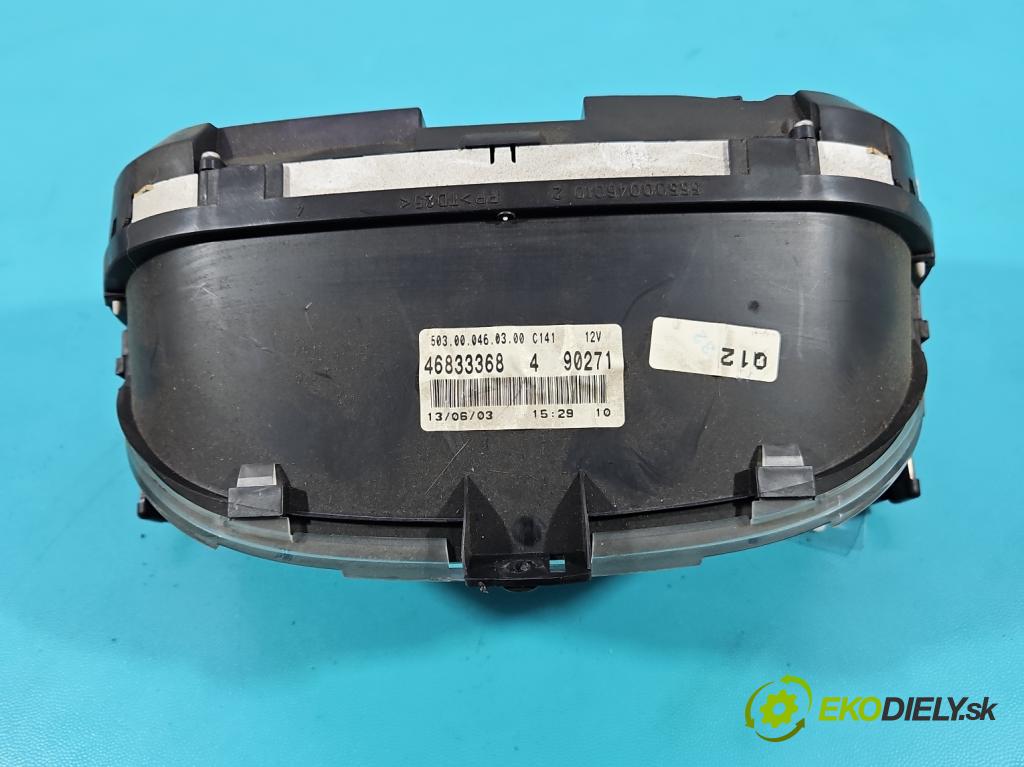 Fiat Punto II 1999-2010 1.2 8V 60 HP manual 44 kW 1242 cm3 3- prístrojovka/ budíky 46833368 (Prístrojová doska)