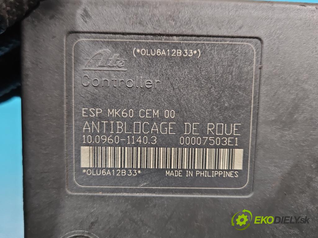 Citroen C5 I 2001-2008 1.8 16V 125 hp manual 92 kW 1749 cm3 5- čerpadlo abs 100960-11403 (Pumpa ABS)