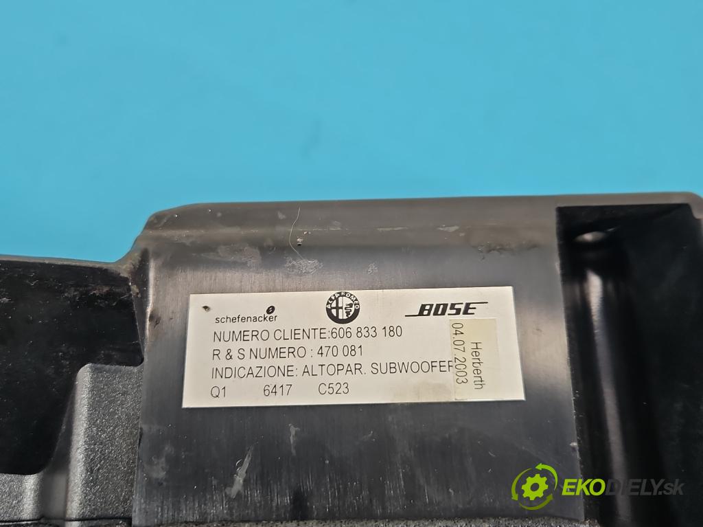 Alfa romeo Gt 2.0 16V 166 HP manual 122 kW 1970 cm3 3- Subwoofer: 606833180 (Audio zariadenie)