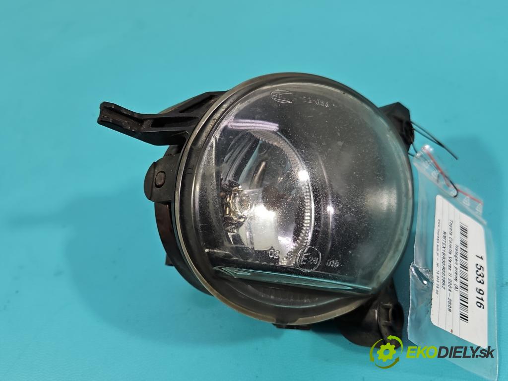 Toyota Corolla Verso II 2004-2009 2.0 D4D 116 HP manual 85 kW 1995 cm3 5- Halogen pravý 81210-0F010 (Kľučka dverí ostatné)