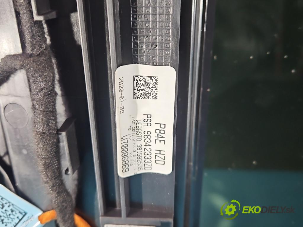 Peugeot 3008 II 2016-2023 1.6 T 300 hp automatic 221 kW 1598 cm3 5- Střešní okno: 98342333ZD (Sklo karoserie)