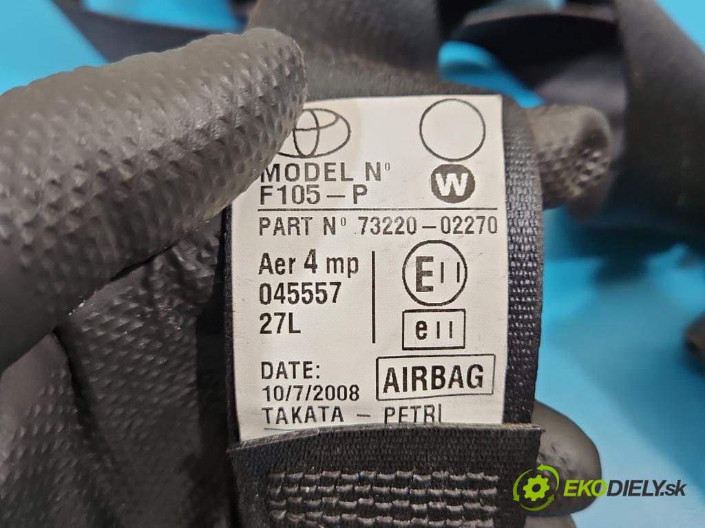 Toyota Corolla E15 2007-2014 1.6 vvti 124 hp manual 91 kW 1598 cm3 4- stěna bezpečnost přední levý 73220-02270