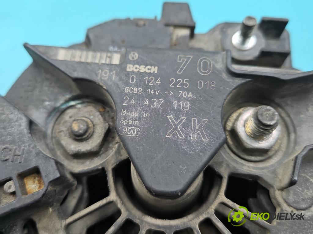 Opel Agila A 2000-2007 1.2 16V 75 HP manual 55 kW 1199 cm3 5- Alternator 0124225018 (Alternátor)