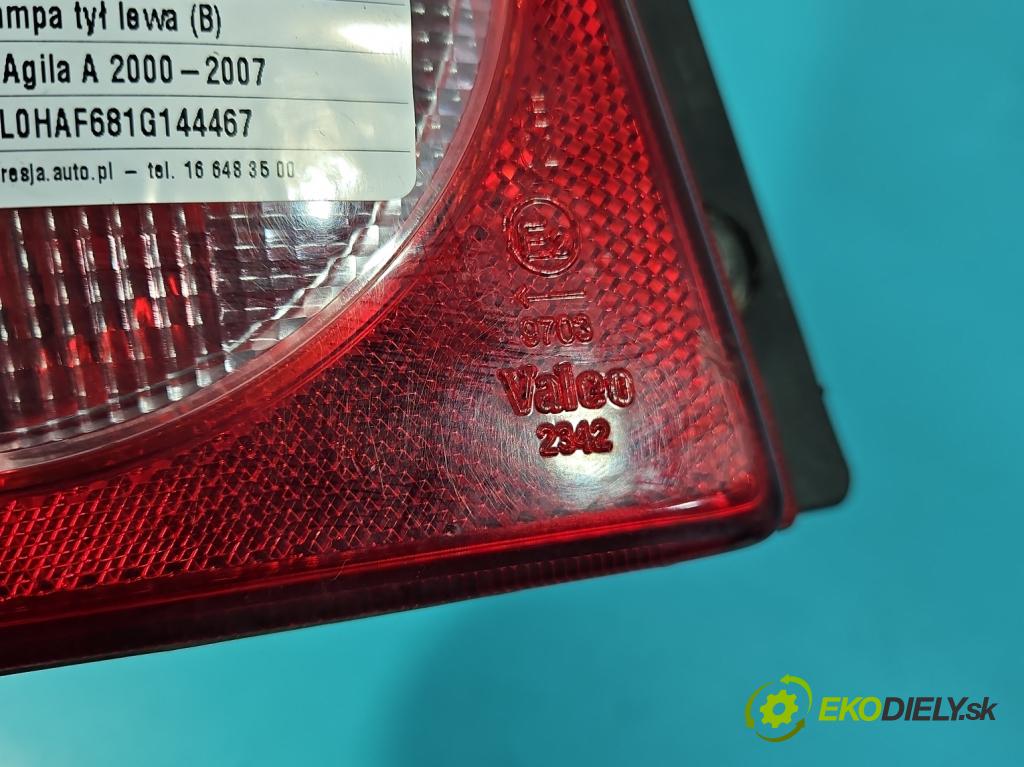 Opel Agila A 2000-2007 1.2 16V 75 hp manual 55 kW 1199 cm3 5- světlo zadní levé  (Klika dveří ostatní)