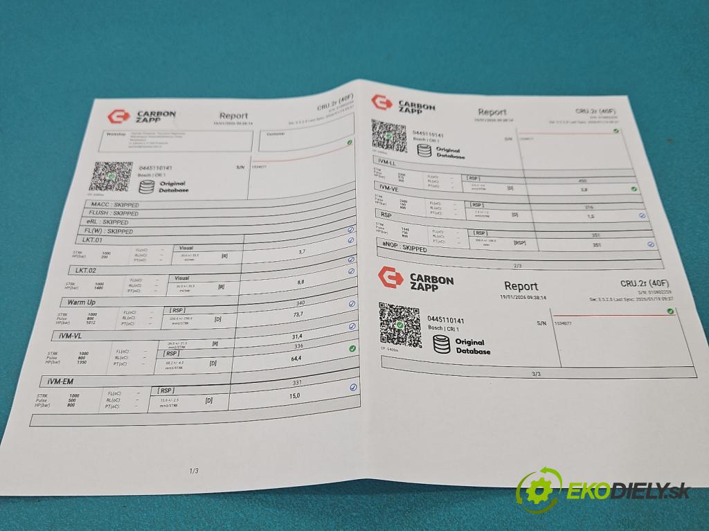 Renault Master II 1998-2010 2.5 dci 99 HP manual 73 kW 2463 cm3 5- vstrek 0445110141 (Vstrekovač paliva)