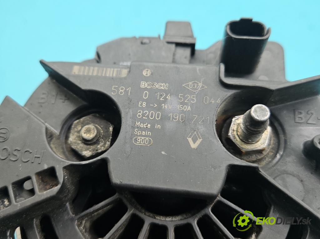 Renault Master II 1998-2010 2.5 dci 99 HP manual 73 kW 2463 cm3 5- Alternator 0124525044 (Alternátor)