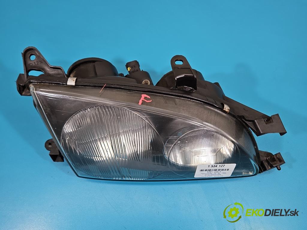 Toyota Avensis I T22 1997-2003 2.0 td 90 HP manual 66 kW 1975 cm3 4- Reflektor: pravý  (Svetlo predné pravé)