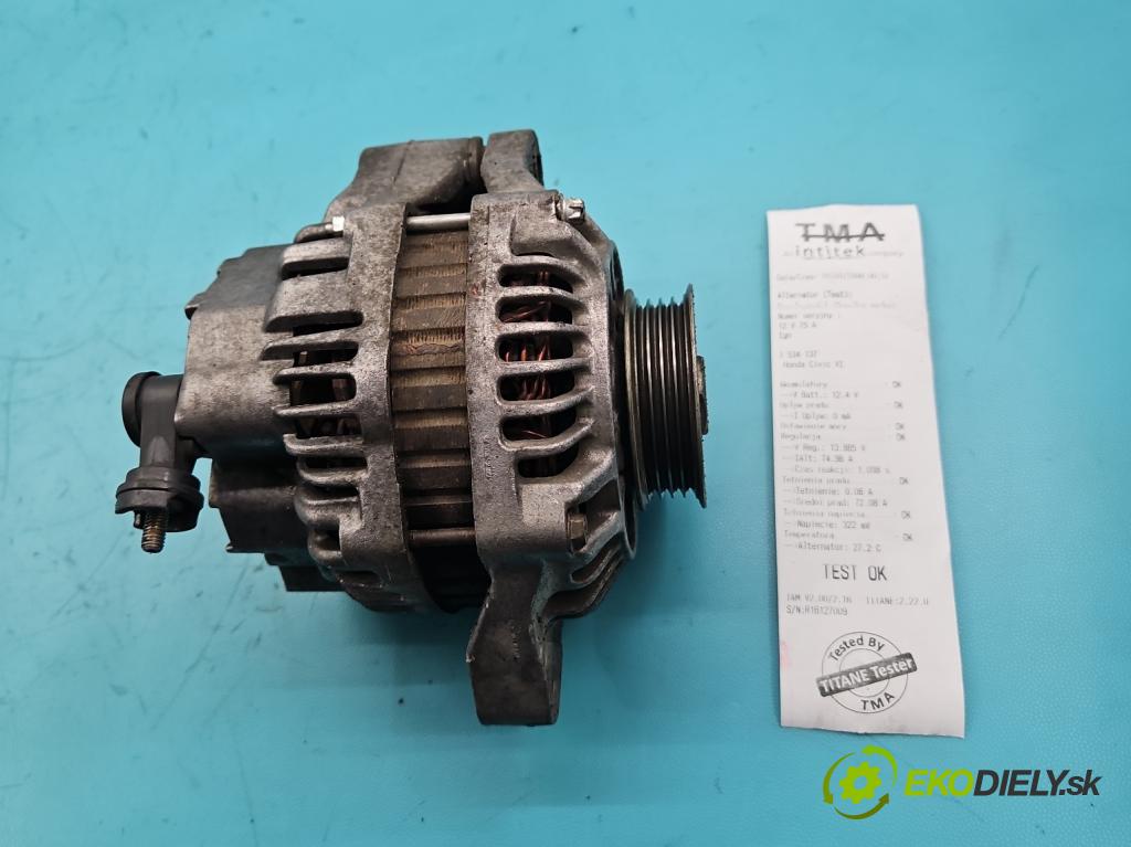 Honda Civic VI 1995-2001 1.4 16V 90 HP manual 66 kW 1396 cm3 3- Alternator A5TA1091 (Alternátor)