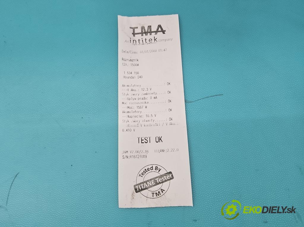 Hyundai I40 1.7 crdi 136 HP manual 100 kW 1685 cm3 5- štartér 36100-2A810 (Štartér)