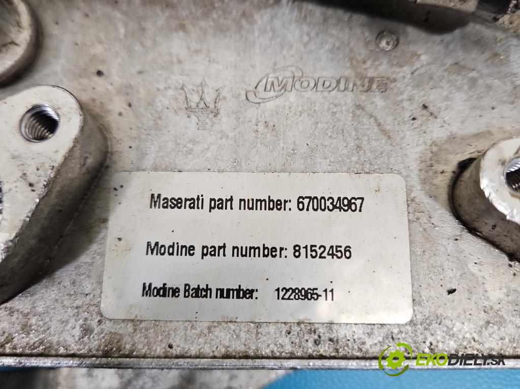 Maserati Quattroporte VI 13- 3.0 V6 automatic 301 kW 2979 cm3 4- chladič oleja: 670034967