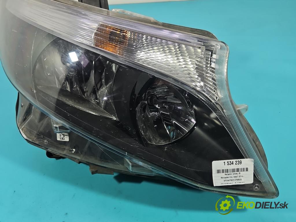 Mercedes Vito W447 2014- 1.75 cdi 102 HP manual 75 kW 1750 cm3 5- Reflektor: pravý A4479067800 (Svetlo predné pravé)