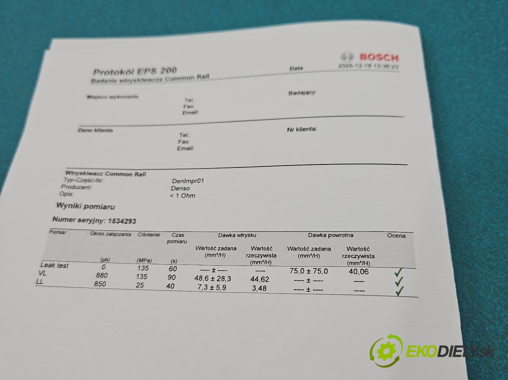 Toyota Corolla Verso II 2004-2009 2.0 D4D 116 HP manual 85 kW 1995 cm3 5- vstrek 23670-0G010 (Vstrekovač paliva)