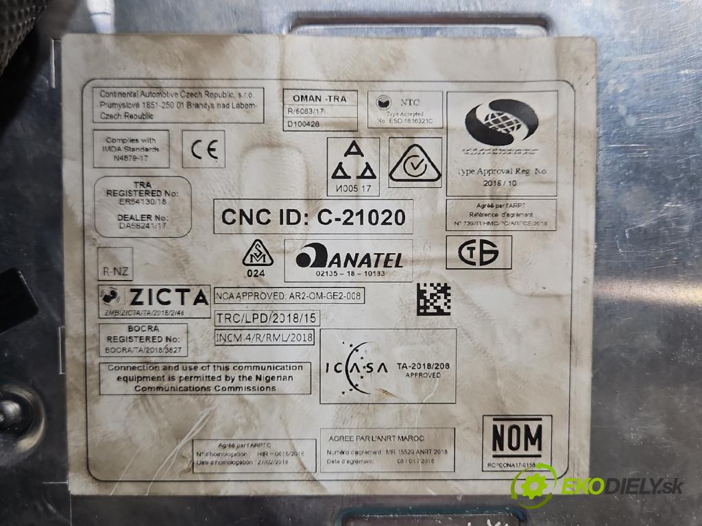 Peugeot 3008 II 2016-2023 1.6 T 300 hp automatic 221 kW 1598 cm3 5- Navigace: čtečka 9832991480