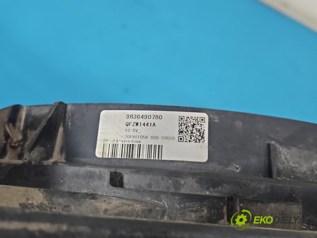 Peugeot 3008 II 2016-2023 1.6 T 300 hp automatic 221 kW 1598 cm3 5- ventilátor chladič 9836490780