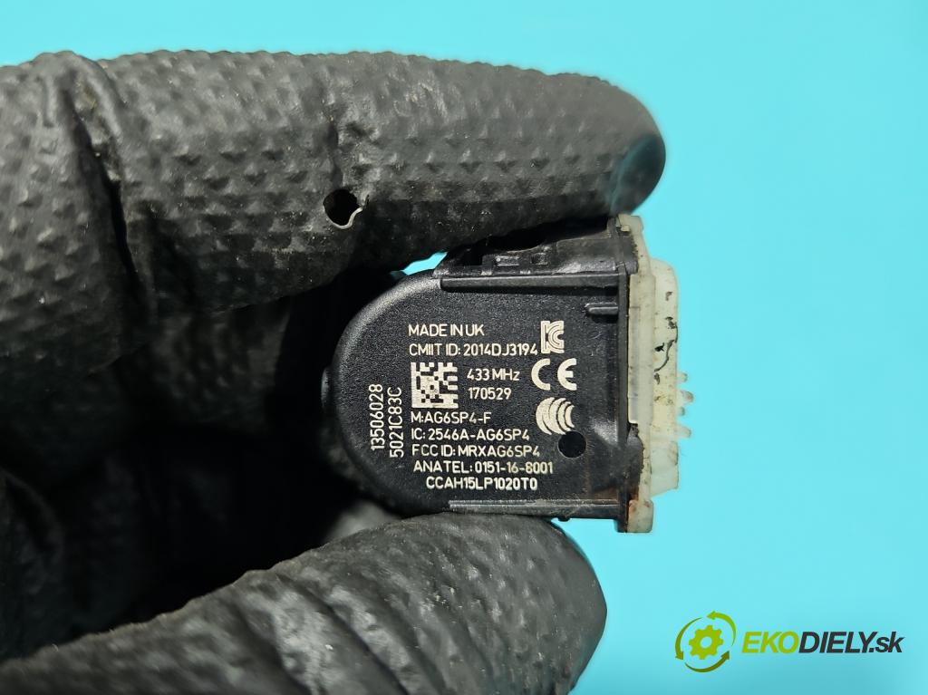 Opel Astra V  2015-2022 1.6 cdti 110 HP manual 81 kW 1598 cm3 5- snímač tlak: pneumatika 13506028 (Snímač tlaku v pneumatike)